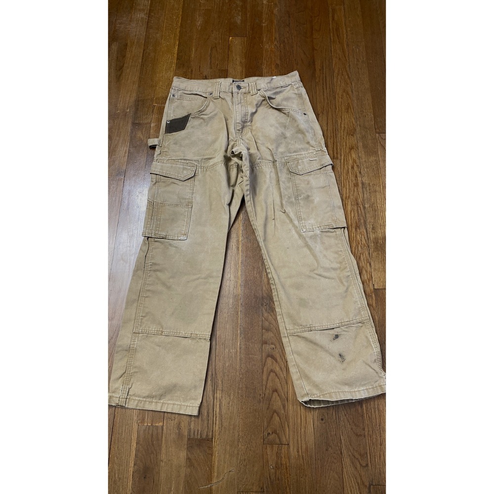 Wrangler Workwear Men's 32x28 Ripstop Cargo Pants Distressed Thrashed Streetwear